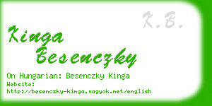 kinga besenczky business card